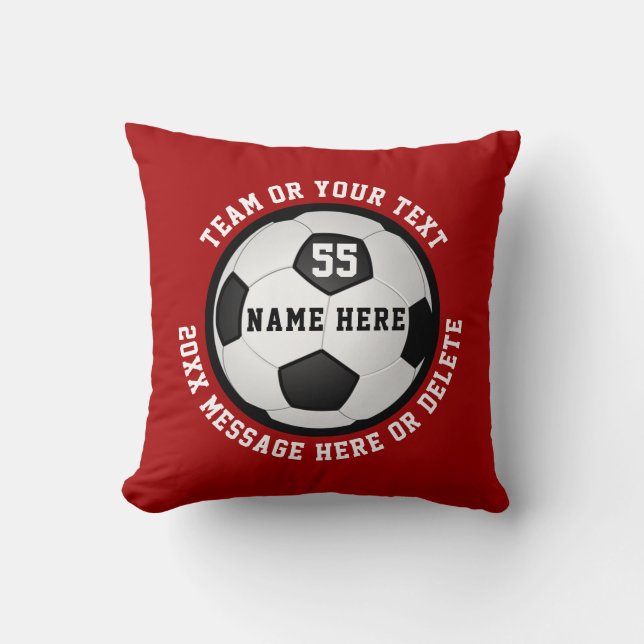 Personalised Soccer Gifts for High School Seniors Cushion (Front)