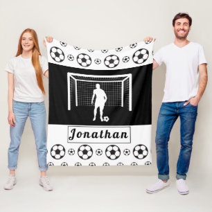 Personalised Soccer Goalie Goalkeeper Football Men Fleece Blanket