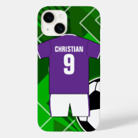 Personalised Soccer Jersey Purple and White