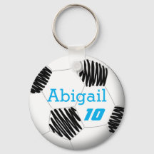 Personalised soccer key chain