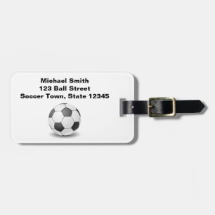 Personalised SOCCER Luggage Tag