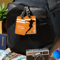 Personalised Soccer Mad | Footballer Orange Travel