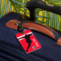 Personalised Soccer Mad | Footballer Red Travel