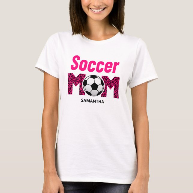 Personalised Soccer Mum Custom Name T-Shirt (Front)