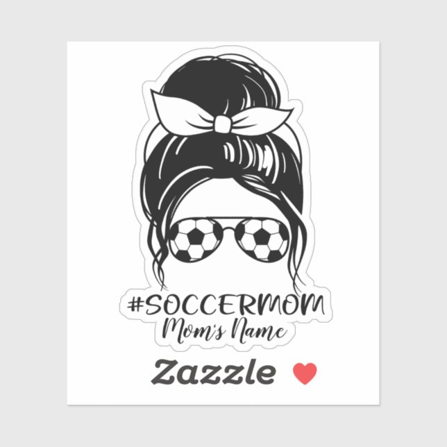 Personalised Soccer Mum Sticker (Sheet)