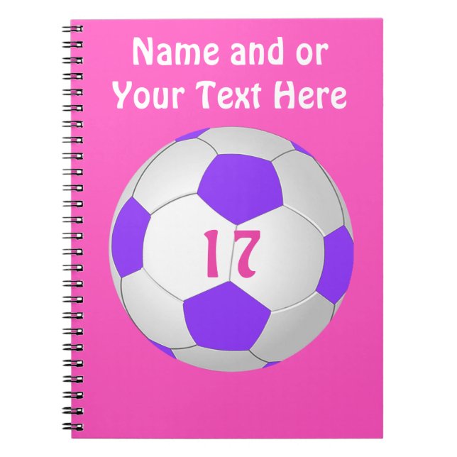 Personalised Soccer Notebook for Girls (Front)