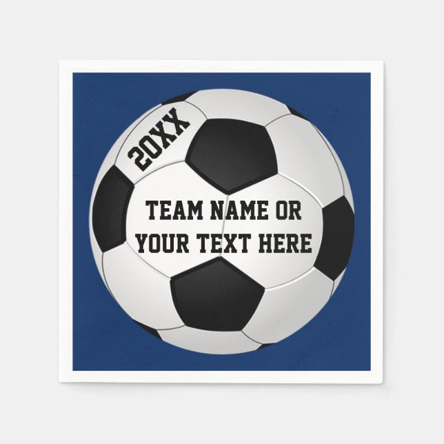 Personalised Soccer Paper Napkins (Front)