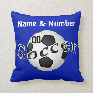 Personalised Soccer Pillows Your NAME and NUMBER
