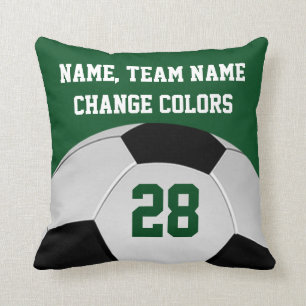 Personalised Soccer Pillows Your Name, Team COLORS