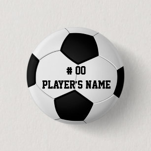 Personalised Soccer Pins with Your Text or Delete
