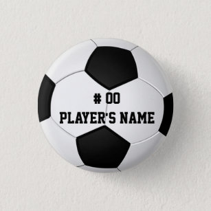 Personalised Soccer Pins with Your Text or Delete