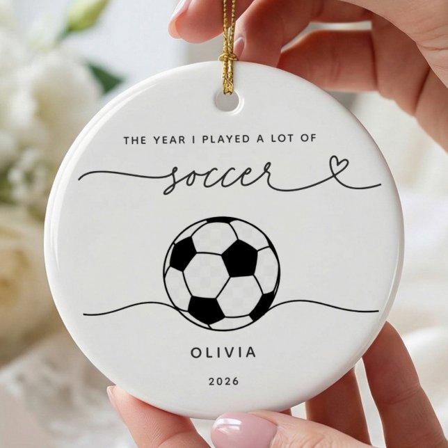 Personalised Soccer Player Christmas Ornament (Creator Uploaded)