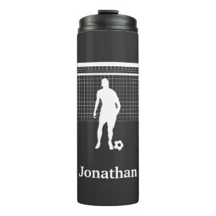 Personalised Soccer Player Football Coach Ball Thermal Tumbler