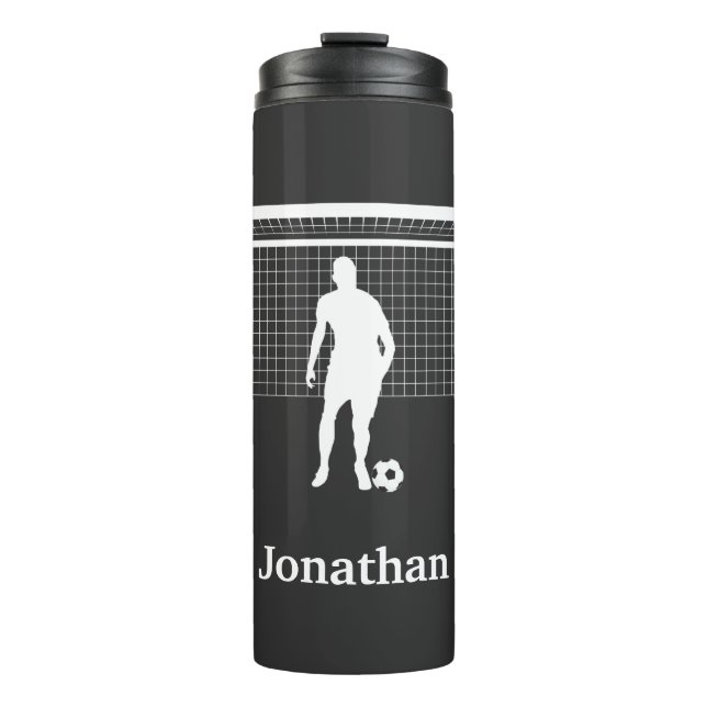 Personalised Soccer Player Football Coach Ball  Thermal Tumbler (Front)