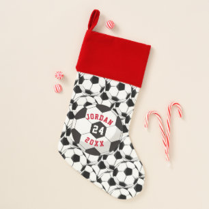 Personalised Soccer Player Name & Number Gift  Christmas Stocking
