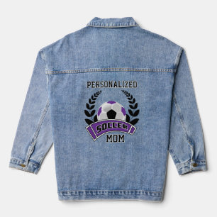 Personalised Soccer - Purple Denim Jacket