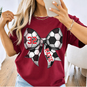 Personalised Soccer Season Bow T-Shirt