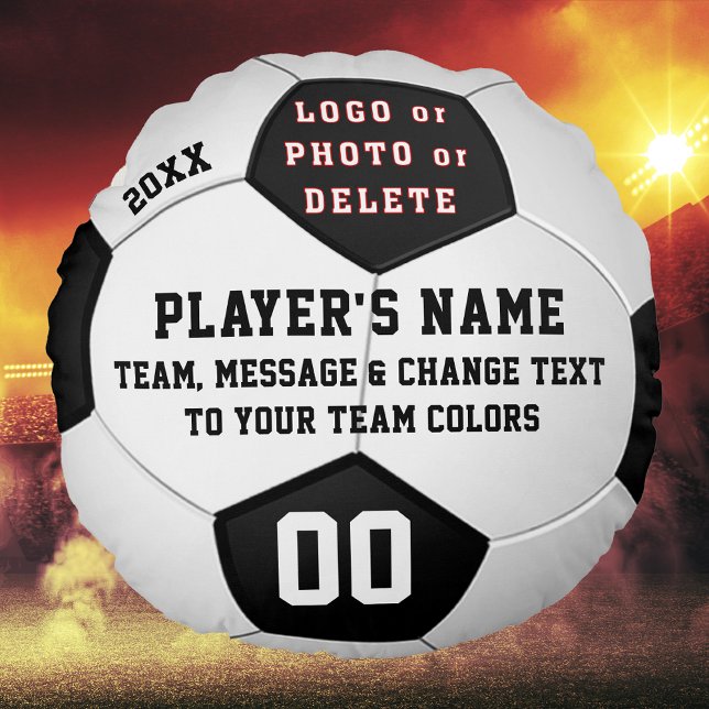 Personalised Soccer Senior Night Gift Ideas Round Cushion (Creator Uploaded)