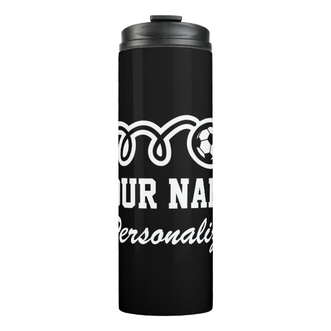 Personalised soccer sport thermal tumbler mug gift (Front)