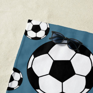 Personalised Soccer Sports Summer Beach Towel