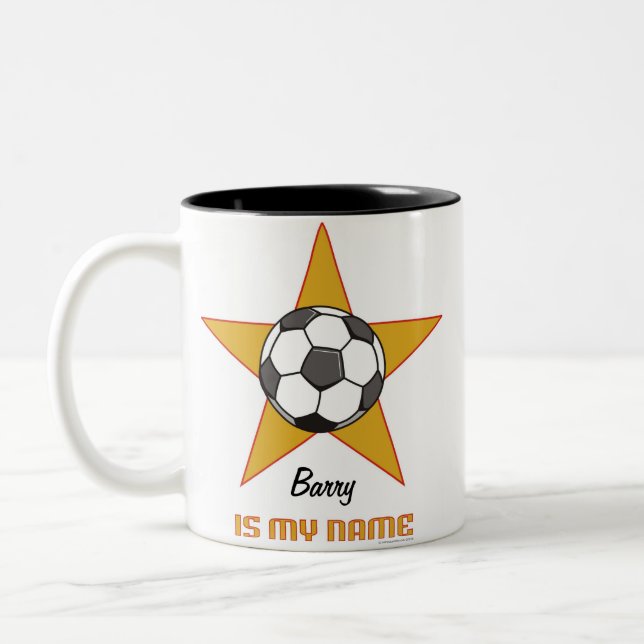 Personalised Soccer Star Mug (Left)