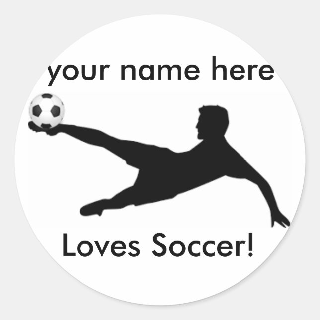 Personalised soccer sticker (Front)