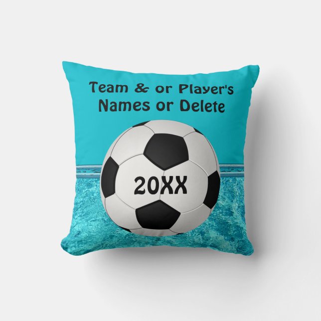 Personalised Soccer Team Gift Ideas, Soccer Pillow (Front)