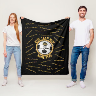 Personalised Soccer Team Mum Gifts, ALL Players Fleece Blanket