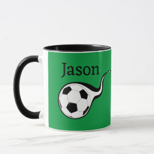 Personalised Soccer Themed Coffee Mug Cup Sports
