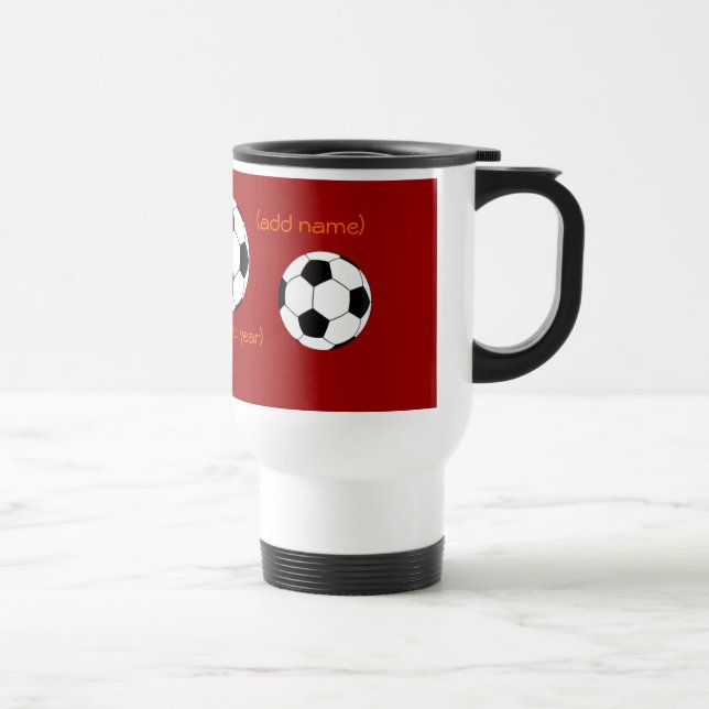 Personalised Soccer Travel Mug (Right)