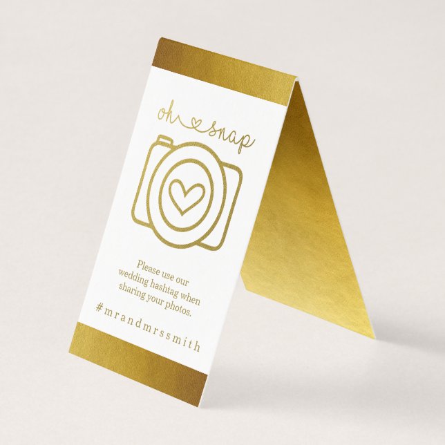 Personalised Social Media Hashtah Sign - Wedding (Front)