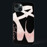 Personalised Soft Gradient Pink Ballet Shoes iPhone 13 Case<br><div class="desc">Personalise it with recipient's name or customise it with your own text,  and you can also change the font,  size,  colour of the text & move it. Or delete the text if you'd rather have it without.</div>