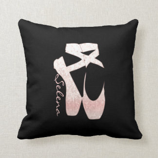 Personalised Soft Gradient Pink Ballet Shoes Cushion