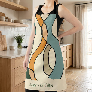 Personalised Soft Modern Kitchen Abstract Apron
