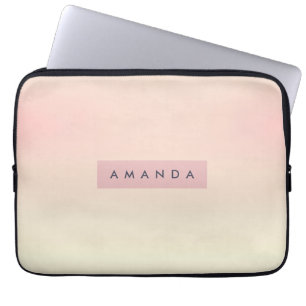 Personalised Soft Pastel Blush Gradient Laptop Sleeve