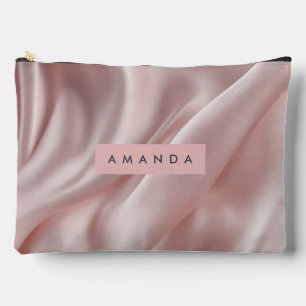 Personalised Soft Pastel Satin Elegance Accessory Pouch