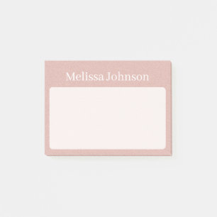 Personalised Soft Pink Sand Post-it Notes
