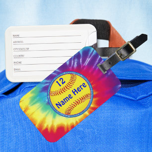 Personalised Softball Bag Tags or Luggage Tags