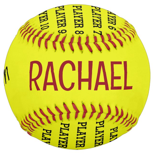 Personalised softball ball - 2019 season (Front)