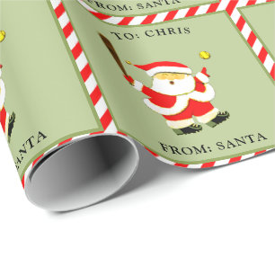 Personalised Softball Christmas Wrapping Paper