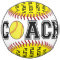 Personalised softball coach ball - yellow team