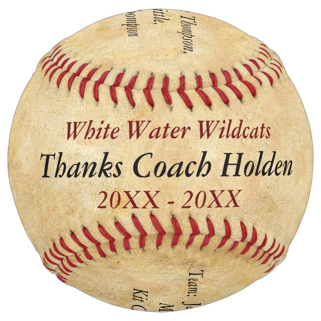 Personalised Softball Coach Thank You Gifts (Front)
