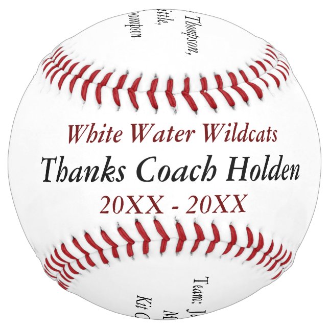 Personalised Softball Coach Thank You Gifts (Front)