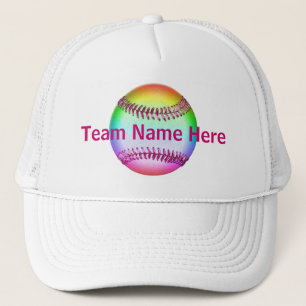 Personalised Softball Hats with YOUR TEAM NAME