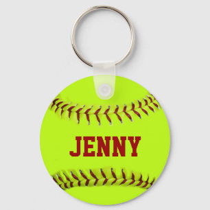 Personalised Softball Keychain
