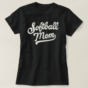 Personalised Softball Mum Custom Jersey Number T-Shirt