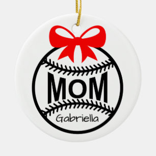 Personalised Softball or Baseball Mum Ornament