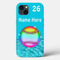 Personalised, Softball Phone Case, NEW to OLDER