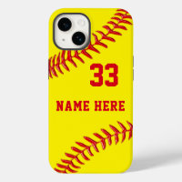 Personalised, Softball Phone Cases, Older to New