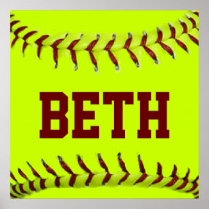 Personalised Softball Poster